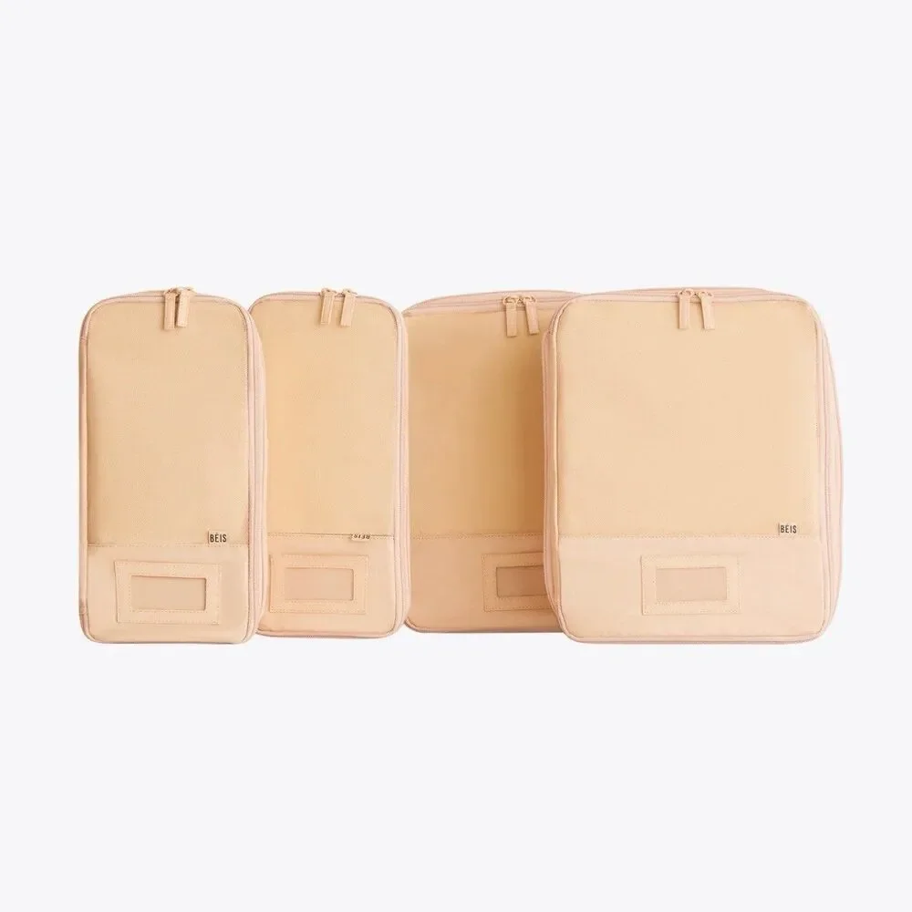BEIS The Compression Packing Cubes 4 pc Beige - Picture 3 of 5